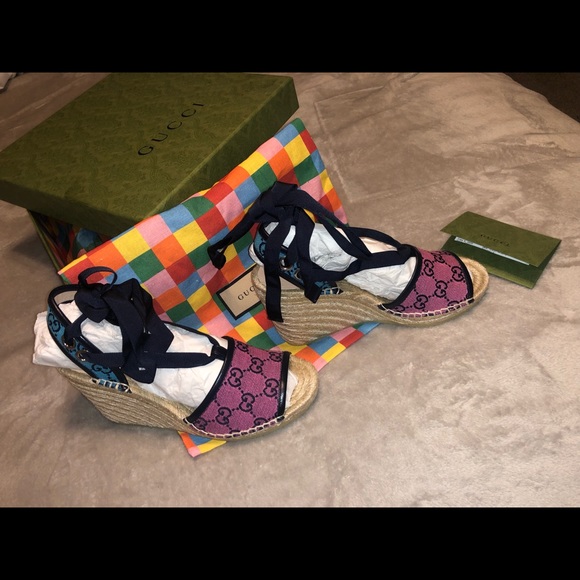 Gucci Women’s 85 mm Gg Multi Color Platforms..BRAND NEW!!! - Picture 3 of 6